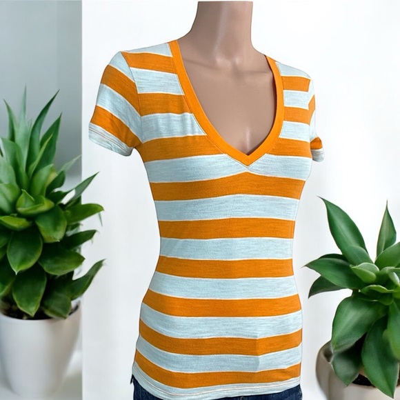 Nike The Athletic Dept. Orange & Gray Striped Tee - Picture 9 of 15